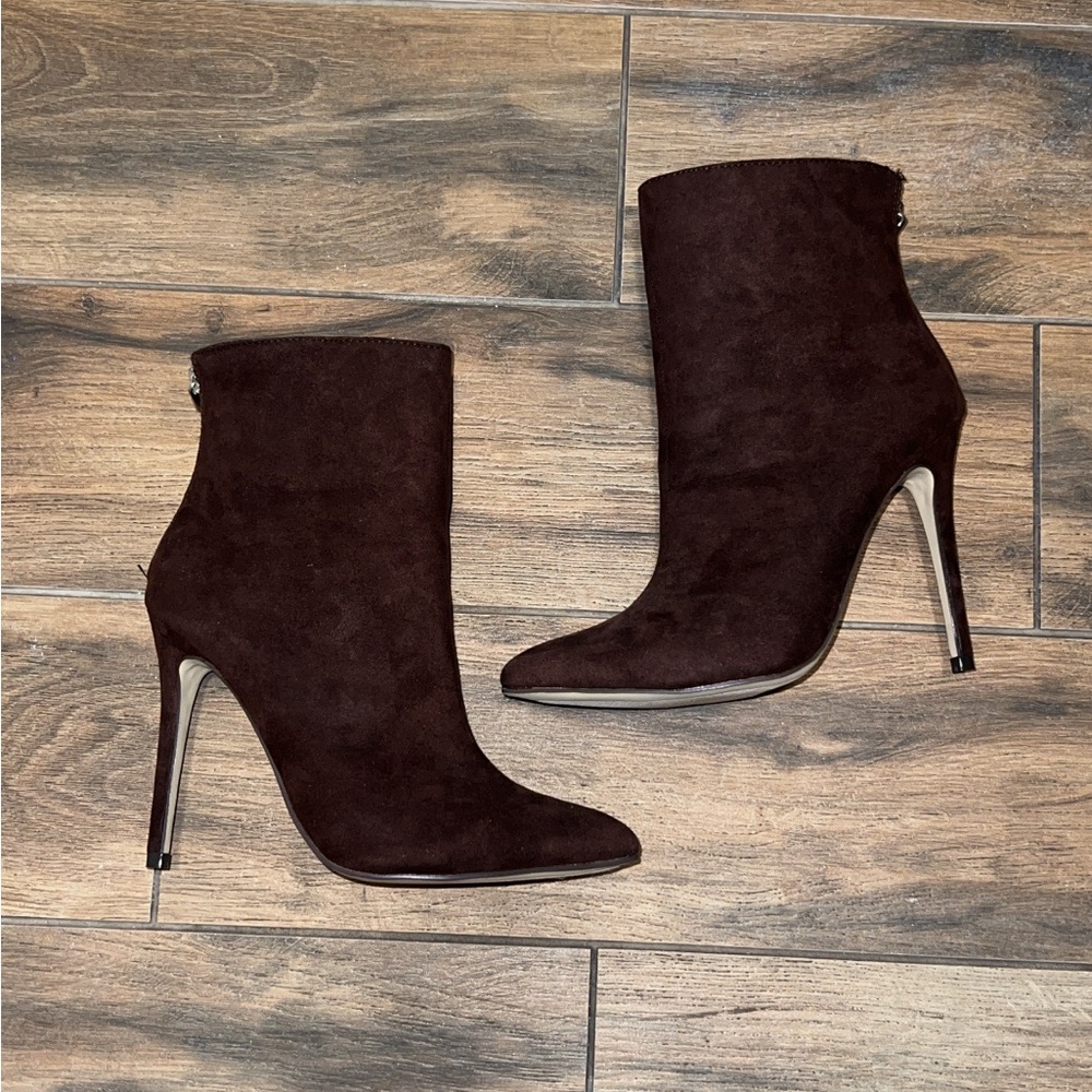 Brown Suede Ankle Boots Booties
